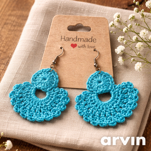 Bohém horgolt fülbevaló - ékszer - fülbevaló - lógó fülbevaló - Meska.hu