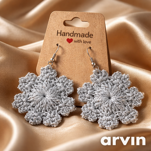 Holdcsipke horgolt fülbevaló - ékszer - fülbevaló - lógó fülbevaló - Meska.hu