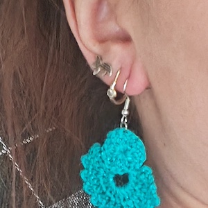 Bohém horgolt fülbevaló - ékszer - fülbevaló - lógó fülbevaló - Meska.hu