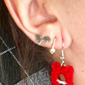 Horgolt cicás fülbevaló - ékszer - fülbevaló - lógó fülbevaló - Meska.hu