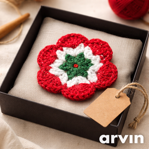 Horgolt kokárda kitűző  - Meska.hu