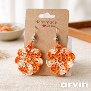 Horgolt Lunelle fülbevaló, Ékszer, Fülbevaló, Lógó fülbevaló, Horgolás, MESKA