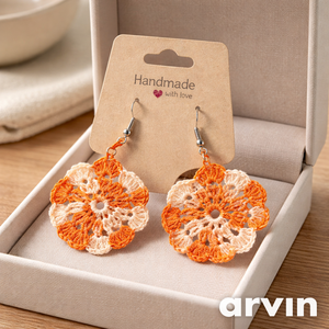 Horgolt Lunelle fülbevaló - ékszer - fülbevaló - lógó fülbevaló - Meska.hu