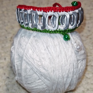 Horgolt nyitófüles karkötő - ékszer - karkötő - széles karkötő - Meska.hu