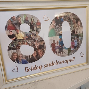Szülinapi, évfordulós fotókollázs, Otthon & Életmód, Dekoráció, Kép & Falikép, Képkeret, Fotó, grafika, rajz, illusztráció, MESKA
