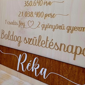 Szülinapi fényképes tábla - otthon & életmód - dekoráció - fali és függő dekoráció - falra akasztható dekor - Meska.hu