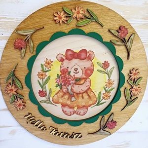 Macistavasz ajtódísz 1., Otthon & Életmód, Dekoráció, Ajtó- és ablak dekoráció, Ajtódísz & Kopogtató, Decoupage, transzfer és szalvétatechnika, MESKA