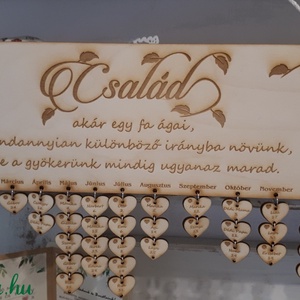 Családi ünnepek naptár - otthon & életmód - dekoráció - fali és függő dekoráció - falinaptár & öröknaptár - Meska.hu