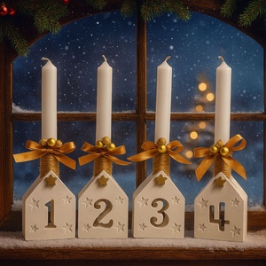 Adventi házikó dísz - karácsony - adventi díszek - adventi gyertyadíszek és koszorúdíszek - Meska.hu