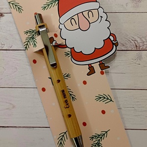 Gravírozott bambusztoll karácsonyi ruhában - otthon & életmód - papír, írószer - ceruza & toll - Meska.hu