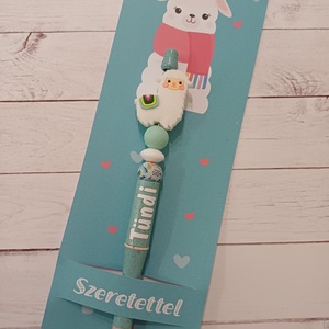 Névre szóló figurás gyöngytoll - otthon & életmód - papír, írószer - ceruza & toll - Meska.hu