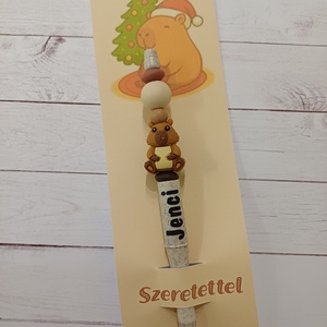 Névre szóló figurás gyöngytoll - otthon & életmód - papír, írószer - ceruza & toll - Meska.hu