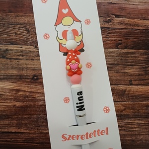 Névre szóló figurás gyöngytoll - otthon & életmód - papír, írószer - ceruza & toll - Meska.hu