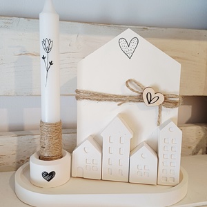 Tálkás házikó dekor, , Kerámia, MESKA