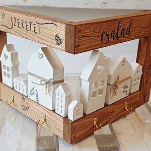 Fali sarok kulcstartó tábla - otthon & életmód - dekoráció - fali és függő dekoráció - fali kulcstartó - Meska.hu