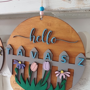 Hello Tavasz ajtódísz - otthon & életmód - dekoráció - ajtó- és ablak dekoráció - ajtódísz & kopogtató - Meska.hu