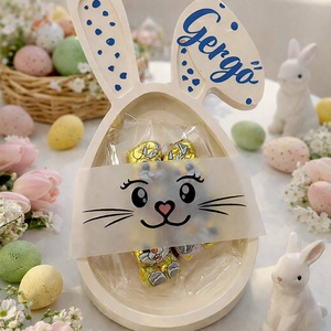 Névre szóló nyuszitálka - otthon & életmód - dekoráció - asztal és polc dekoráció - dekorációs tál, tartó - Meska.hu