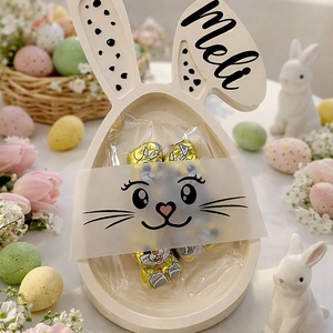 Névre szóló nyuszitálka - otthon & életmód - dekoráció - asztal és polc dekoráció - dekorációs tál, tartó - Meska.hu