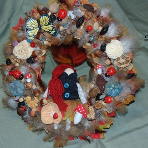 Őszi ajtódísz - otthon & életmód - dekoráció - ajtó- és ablak dekoráció - ajtódísz & kopogtató - Meska.hu