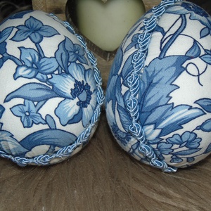 Kék virágos húsvéti tojás, Otthon & Lakás, Dekoráció, Asztal és polc dekoráció, Asztaldísz, Mindenmás, MESKA