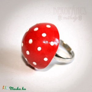 Gomba gyűrű - ékszer - gyűrű - figurális gyűrű - Meska.hu