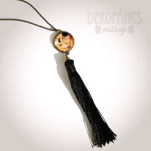 Klimt: Csók - bojtos nyaklánc  - ékszer - nyaklánc - bojtos nyaklánc - Meska.hu