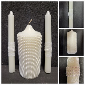 Esküvői gyertya ceremónia szett - esküvő - dekoráció - gyertya & gyertyatartó - Meska.hu