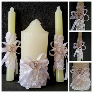 Esküvői gyertya ceremónia szett - esküvő - dekoráció - gyertya & gyertyatartó - Meska.hu