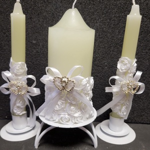 Esküvői gyertya ceremónia szett - esküvő - dekoráció - gyertya & gyertyatartó - Meska.hu