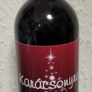 Karácsonyi címkés borok  - élelmiszer - alkoholos italok - Meska.hu