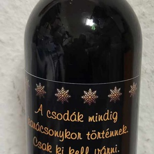 Karácsonyi címkés borok  - élelmiszer - alkoholos italok - Meska.hu
