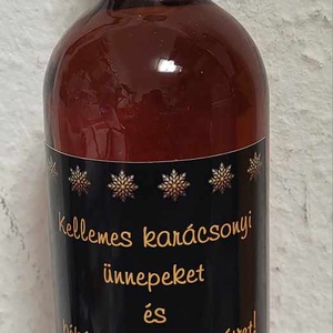Karácsonyi címkés borok  - élelmiszer - alkoholos italok - Meska.hu