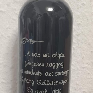Születésnapi, egyedi gravírozott borok  - élelmiszer - alkoholos italok - Meska.hu