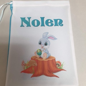 Egyedi,névre szóló nyuszizsákok - otthon & életmód - papír, írószer - ajándékozás kellékei - ajándékzsák, csomagolás - Meska.hu