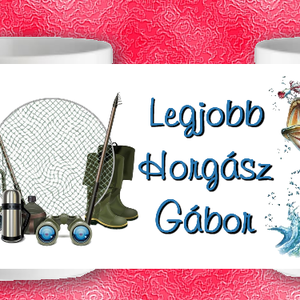 Horgászos bögre - otthon & életmód - konyhafelszerelés, tálalás - tálalás - bögre & csésze - Meska.hu