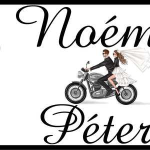 Esküvői motorra egyedi rendszámtábla - esküvő - dekoráció - tábla & jelzés - Meska.hu
