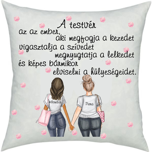 Egyedi párna testvérnek - saját nevekkel - otthon & életmód - lakástextil - párna & párnahuzat - Meska.hu