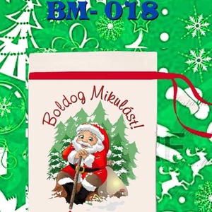 Egyedi,névre szóló Mikulás zsák  - karácsony - mikulás - mikulás zsák - Meska.hu