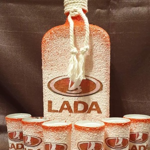 Egyedi üveg szett - Bármilyen mintával  - otthon & életmód - konyhafelszerelés, tálalás - tálalás - pálinkás poharak, szettek - Meska.hu