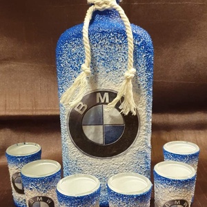 Egyedi üveg szett - Bármilyen mintával , Otthon & Életmód, Konyhafelszerelés, tálalás, Tálalás, Pálinkás poharak, szettek, Decoupage, transzfer és szalvétatechnika, MESKA