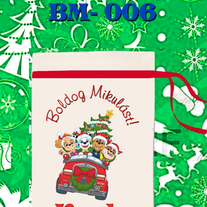 Egyedi,névre szóló Mikulás zsák  - karácsony - mikulás - mikulás zsák - Meska.hu