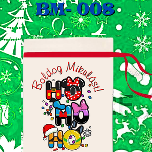Egyedi,névre szóló Mikulás Grinch mintával - karácsony - mikulás - mikulás zsák - Meska.hu