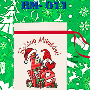 Egyedi,névre szóló Mikulás zsák  - karácsony - mikulás - mikulás zsák - Meska.hu