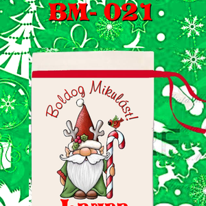 Egyedi,névre szóló Mikulás Grinch mintával, Karácsony, Mikulás, Mikulás zsák, Fotó, grafika, rajz, illusztráció, MESKA