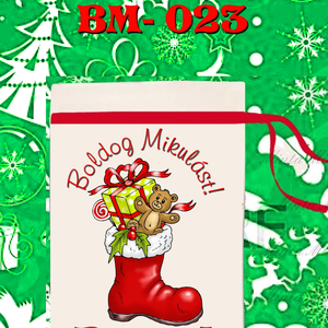 Egyedi,névre szóló Mikulás Grinch mintával - karácsony - mikulás - mikulás zsák - Meska.hu