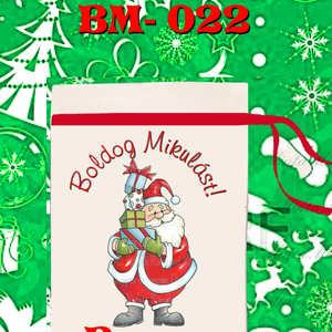 Egyedi,névre szóló Mikulás Grinch mintával - karácsony - mikulás - mikulás zsák - Meska.hu