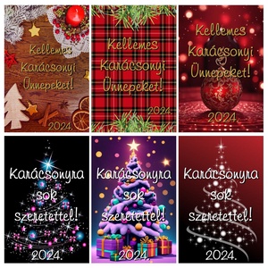 Karácsonyi címkés borok  - élelmiszer - alkoholos italok - Meska.hu