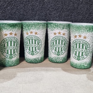 Fradi pálinkás pohár szett , Otthon & Életmód, Konyhafelszerelés, tálalás, Tálalás, Pálinkás poharak, szettek, Decoupage, transzfer és szalvétatechnika, MESKA