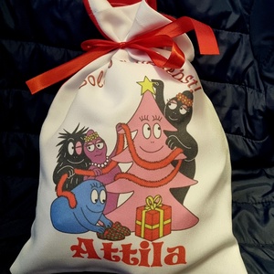 Egyedi,névre szóló Mikulás Grinch mintával, Karácsony, Mikulás, Mikulás zsák, Fotó, grafika, rajz, illusztráció, MESKA