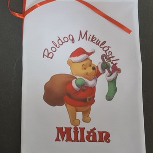 Egyedi,névre szóló Mikulás Grinch mintával - karácsony - mikulás - mikulás zsák - Meska.hu
